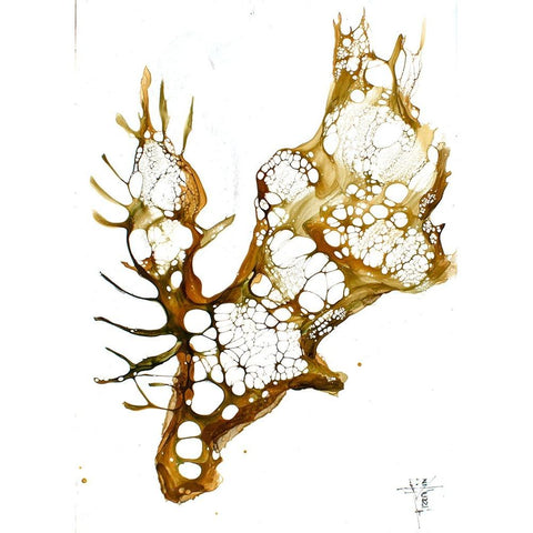 Cellular Series - Moose Black Modern Wood Framed Art Print with Double Matting by Art by Leslie Franklin