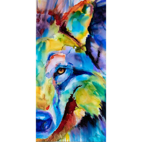 Color Me Magnificent Black Modern Wood Framed Art Print by Art by Leslie Franklin