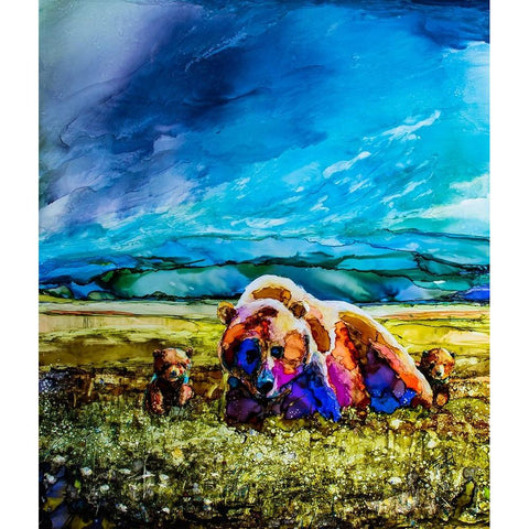 The Field Trip Gold Ornate Wood Framed Art Print with Double Matting by Art by Leslie Franklin
