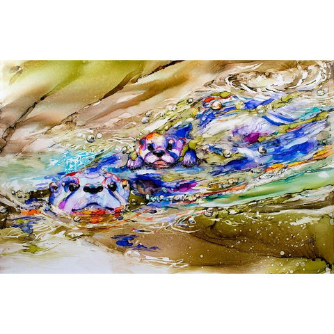 Wotter Lessons Black Modern Wood Framed Art Print with Double Matting by Art by Leslie Franklin