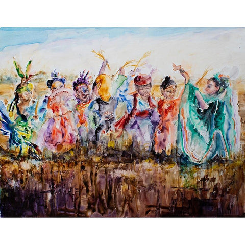 We reap what we sow Black Modern Wood Framed Art Print with Double Matting by Art by Leslie Franklin