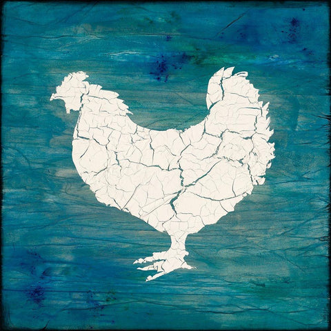 Farm Chicken Black Modern Wood Framed Art Print by LightBoxJournal
