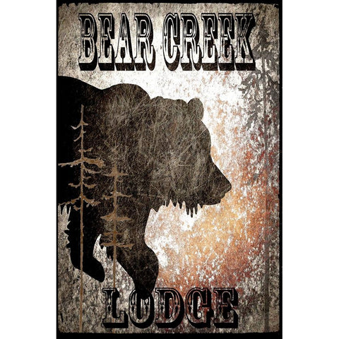 Lodge Bear Creek Lodge Gold Ornate Wood Framed Art Print with Double Matting by LightBoxJournal