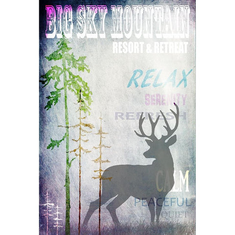 Big Sky Mountain Black Modern Wood Framed Art Print by LightBoxJournal