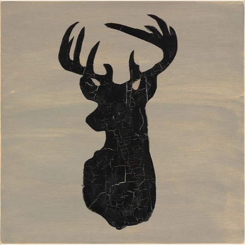 Love Deer White Modern Wood Framed Art Print by LightBoxJournal