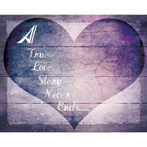 A True Love Story Never Ends Black Modern Wood Framed Art Print with Double Matting by LightBoxJournal