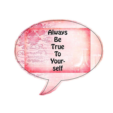 Always Be True To Yourself Black Modern Wood Framed Art Print with Double Matting by LightBoxJournal