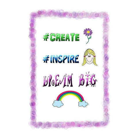 Create Inspire Dream Black Modern Wood Framed Art Print with Double Matting by LightBoxJournal