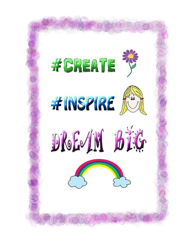 Create Inspire Dream White Modern Wood Framed Art Print with Double Matting by LightBoxJournal