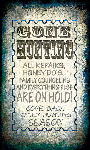 Gone Hunting White Modern Wood Framed Art Print with Double Matting by LightBoxJournal