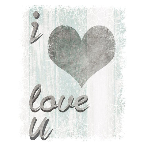 I Love You Black Modern Wood Framed Art Print with Double Matting by LightBoxJournal