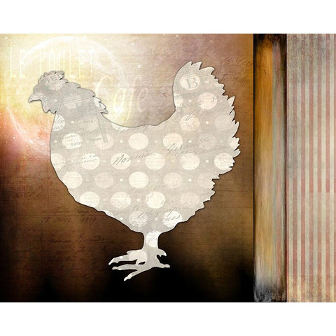 Morning Chicken 1 Black Modern Wood Framed Art Print with Double Matting by LightBoxJournal