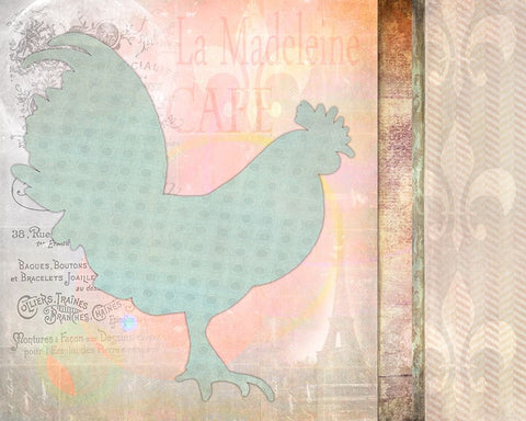 Morning Chicken 2 Black Ornate Wood Framed Art Print with Double Matting by LightBoxJournal