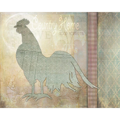 Morning Chicken 3 White Modern Wood Framed Art Print by LightBoxJournal