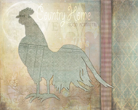 Morning Chicken 3 White Modern Wood Framed Art Print with Double Matting by LightBoxJournal