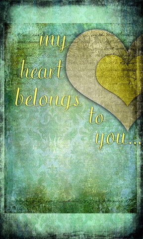 My Heart Belongs To You Black Ornate Wood Framed Art Print with Double Matting by LightBoxJournal