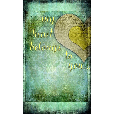 My Heart Belongs To You Gold Ornate Wood Framed Art Print with Double Matting by LightBoxJournal