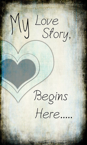 My Love Story White Modern Wood Framed Art Print with Double Matting by LightBoxJournal