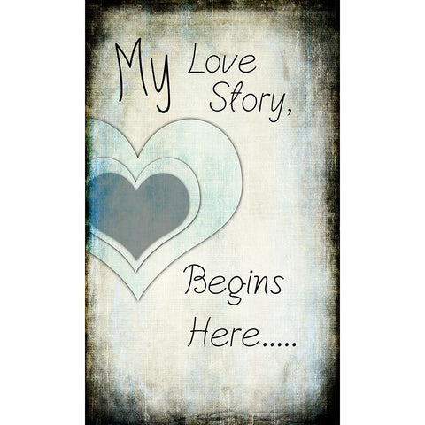 My Love Story Gold Ornate Wood Framed Art Print with Double Matting by LightBoxJournal