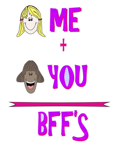 You Me Bffs Black Ornate Wood Framed Art Print with Double Matting by LightBoxJournal