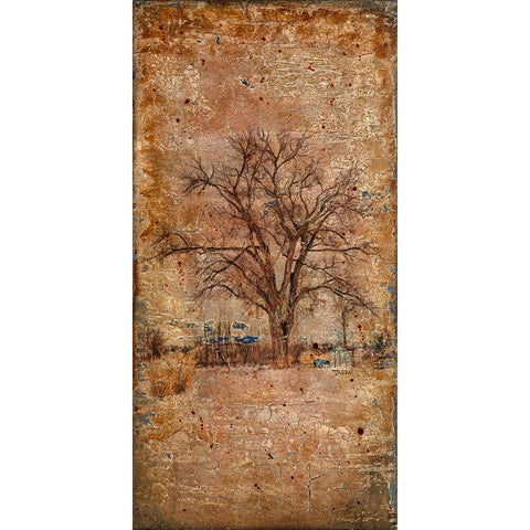 Autumn Tree Duo Black Modern Wood Framed Art Print with Double Matting by LightBoxJournal