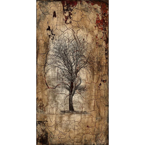 Lone Tree Black Modern Wood Framed Art Print with Double Matting by LightBoxJournal