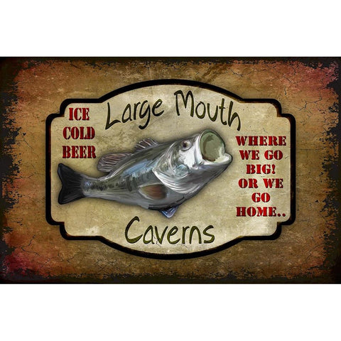 Large Mouth Cavern II Black Modern Wood Framed Art Print with Double Matting by LightBoxJournal