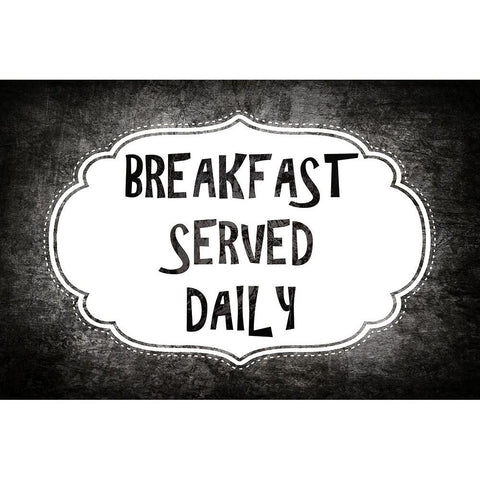 Breakfast Served Black Modern Wood Framed Art Print with Double Matting by LightBoxJournal