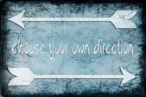 Choose Direction Black Ornate Wood Framed Art Print with Double Matting by LightBoxJournal