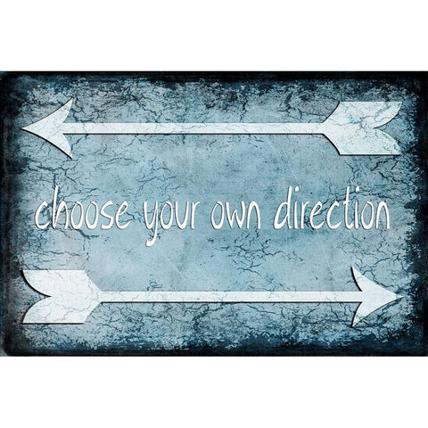 Choose Direction Black Modern Wood Framed Art Print by LightBoxJournal