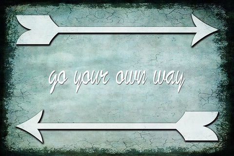 Choose Path - Go Own Way White Modern Wood Framed Art Print with Double Matting by LightBoxJournal