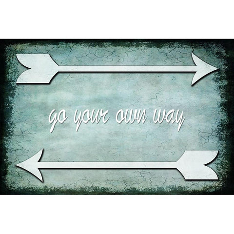 Choose Path - Go Own Way White Modern Wood Framed Art Print by LightBoxJournal