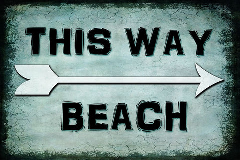 Choose Path - This Way Beach Black Ornate Wood Framed Art Print with Double Matting by LightBoxJournal