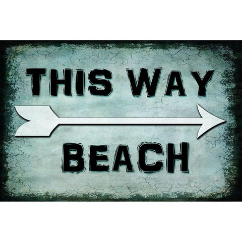 Choose Path - This Way Beach Gold Ornate Wood Framed Art Print with Double Matting by LightBoxJournal