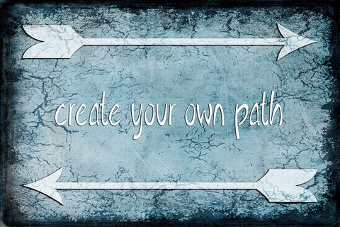 Choose Path Black Ornate Wood Framed Art Print with Double Matting by LightBoxJournal