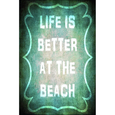 Good Times_Better Beach Black Modern Wood Framed Art Print with Double Matting by LightBoxJournal