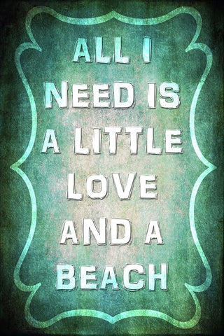 Good Times_Love Beach Black Ornate Wood Framed Art Print with Double Matting by LightBoxJournal