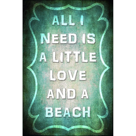 Good Times_Love Beach Black Modern Wood Framed Art Print by LightBoxJournal