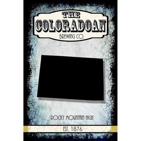 States Brewing Co_Colorado White Modern Wood Framed Art Print by LightBoxJournal