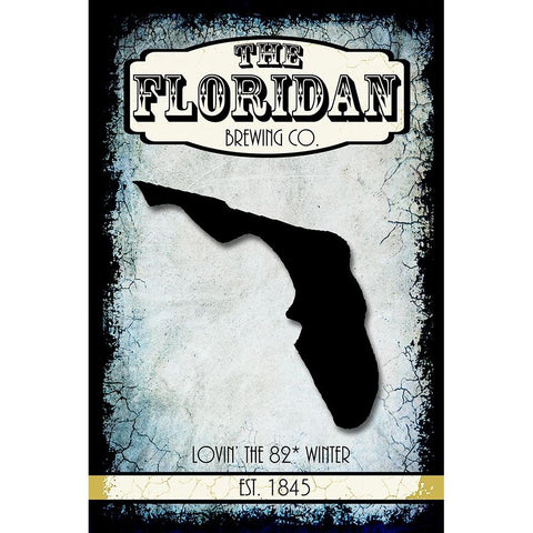 States Brewing Co_Flordia White Modern Wood Framed Art Print by LightBoxJournal