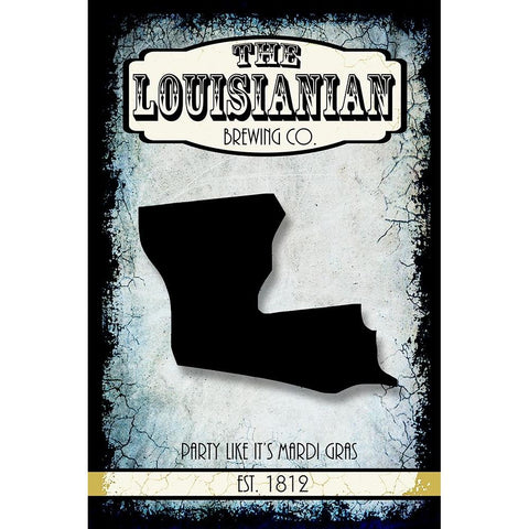 States Brewing Co_Louisiana White Modern Wood Framed Art Print by LightBoxJournal