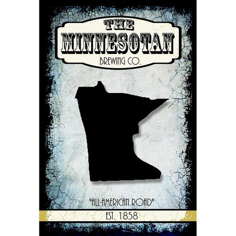 States Brewing Co_Minnesota White Modern Wood Framed Art Print by LightBoxJournal