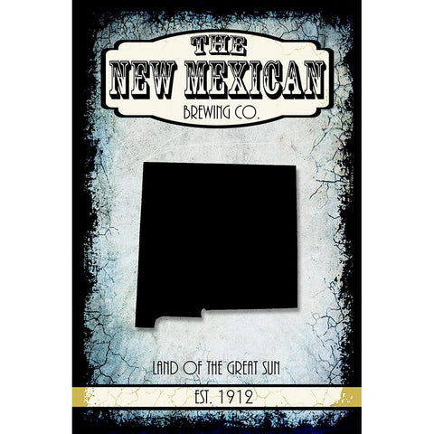 States Brewing Co_New Mexico White Modern Wood Framed Art Print by LightBoxJournal