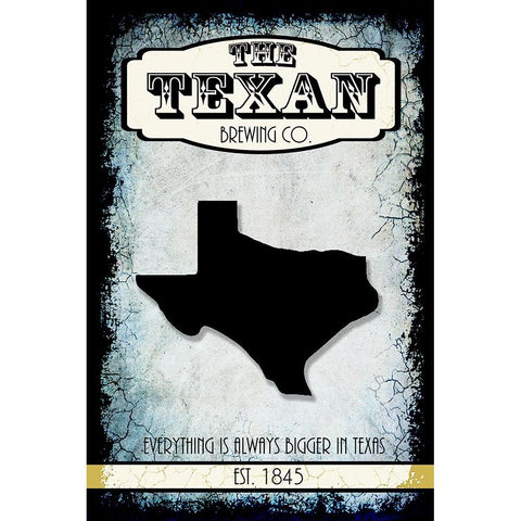 States Brewing Co_Texas White Modern Wood Framed Art Print by LightBoxJournal