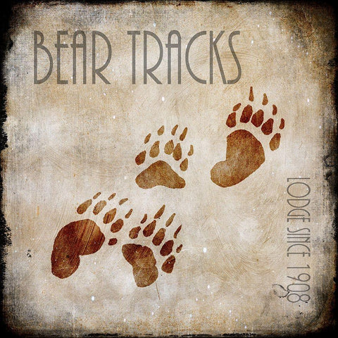 Moose Lodge 2 - Bear Tracks Black Modern Wood Framed Art Print by LightBoxJournal