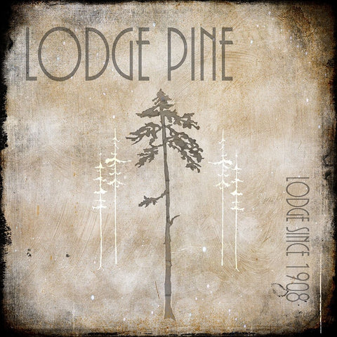 Moose Lodge 2 - Lodge Pole 3 White Modern Wood Framed Art Print with Double Matting by LightBoxJournal