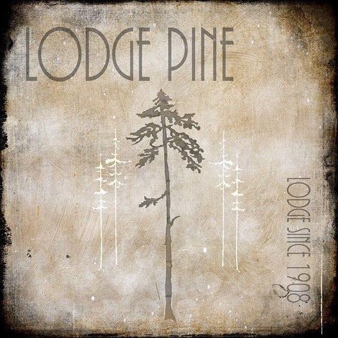 Moose Lodge 2 - Lodge Pole 3 Black Modern Wood Framed Art Print by LightBoxJournal
