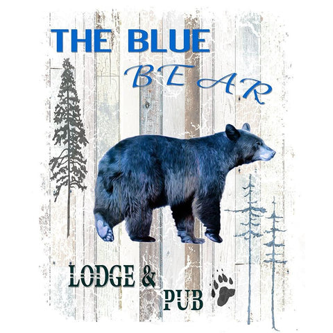 The Blue Bear White Modern Wood Framed Art Print by LightBoxJournal