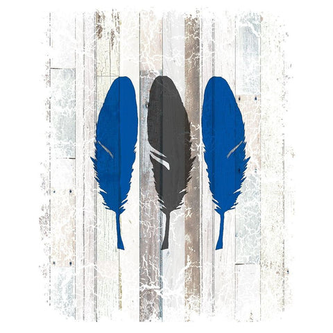 The Blue Moose - Feathers White Modern Wood Framed Art Print by LightBoxJournal