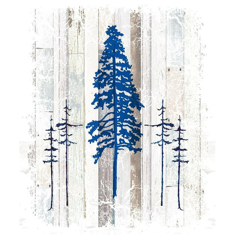 The Blue Moose - Lodge Pole Pine White Modern Wood Framed Art Print by LightBoxJournal